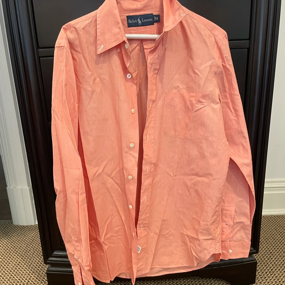 Ralph Lauren Button Down Shirt Mens Long Sleeve